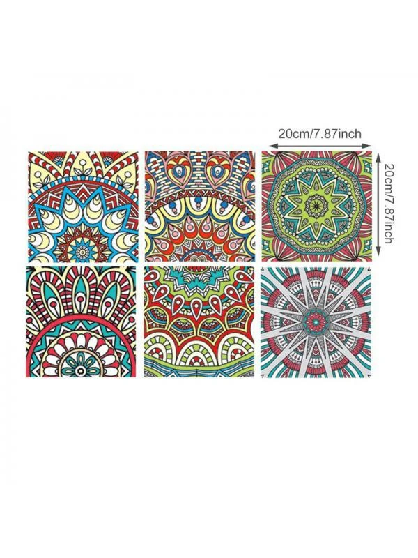 Topumt 6Pcs Kitchen Bathroom Floor Simulation Wall Tile Waterproof Wallpaper Wall Stickers DIY Home Decoration 2 Topumt 6Pcs Kitchen Bathroom Floor Simulation Wall Tile Waterproof Wallpaper Wall Stickers DIY Home Decoration - Image 2