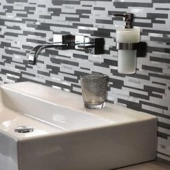 Bond Tile Easy Luxe Metalway Gray 11.81 In. X 11.81 In. SPC Peel And Stick Tile (0.96 Sq. Ft. / Sheet) -Tile Nest Sales Store 01e6736e 1915 472a b638 cdd63cac1441.1485a04735da7f2454c13b50697f4dce 1800x1800