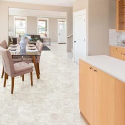 Congoleum ArmorCore Pro Santa Cruz 12-ft W Cut-to-Length Down Pillow Stone Look Low-Gloss Finish Sheet Vinyl