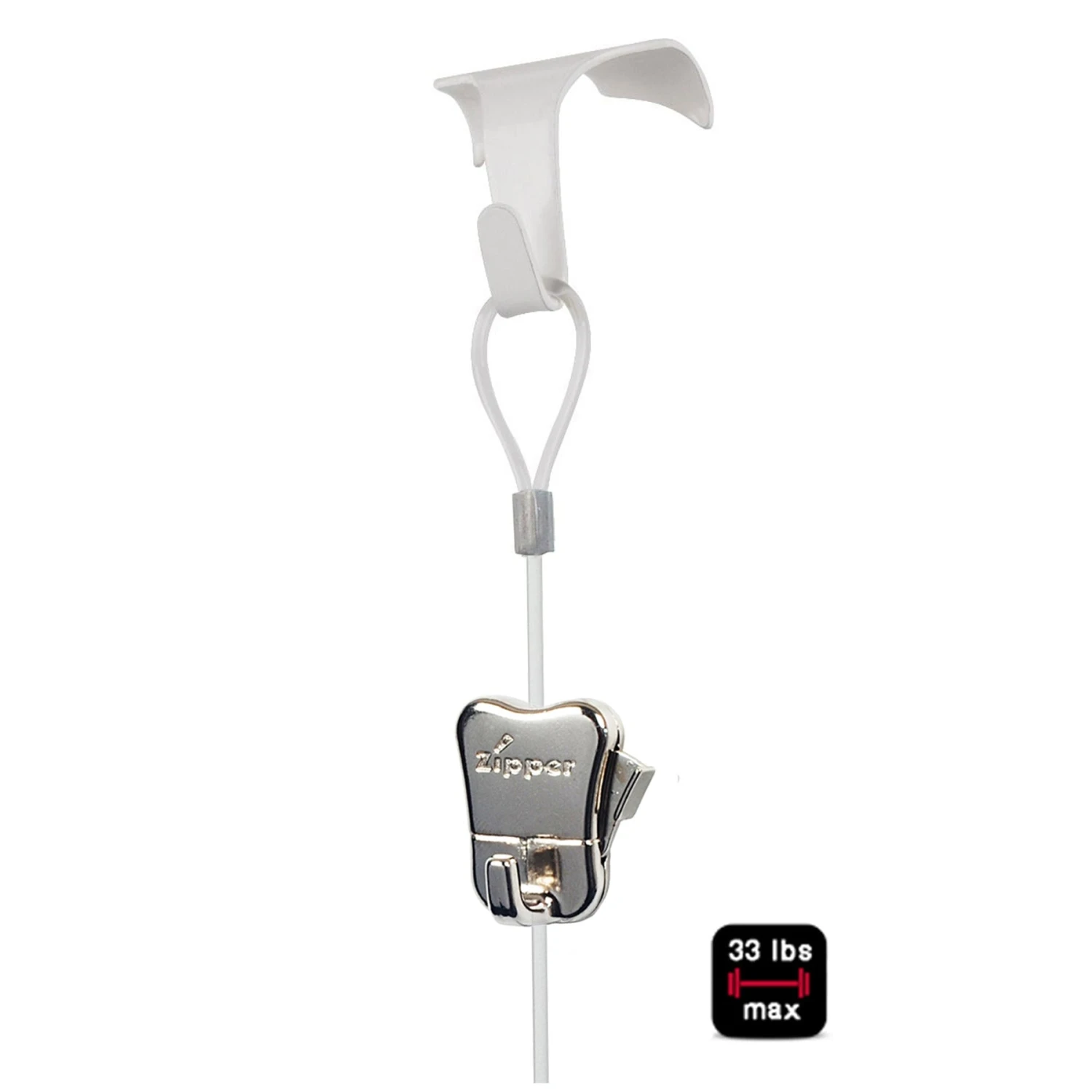 10 Pack SHADES Molding Hook Kit With Perlon Cord And Zipper (White, 59" Perlon Cord) 1 10 Pack SHADES Molding Hook Kit With Perlon Cord And Zipper (White, 59" Perlon Cord)