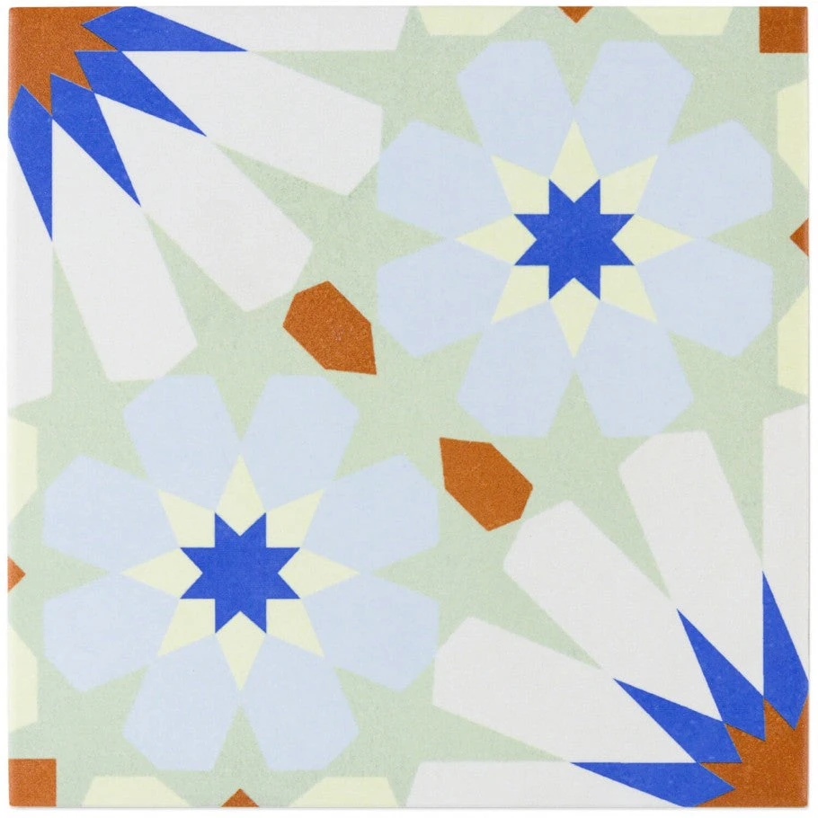 Uffizi Multicolored Encaustic 9x9 Glazed Porcelain Tile 4 Uffizi Multicolored Encaustic 9x9 Glazed Porcelain Tile - Image 4