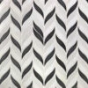 Divine Sprig Gunmetal 11.75 In. X 10.5 In. Marble And Ceramic Mosaic Tile (0.86 Sq. Ft.)
