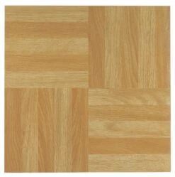 Achim Nexus Four Finger Square Parquet 12-in X 12-in Peel And Stick Vinyl Tile Flooring (20-sq Ft)