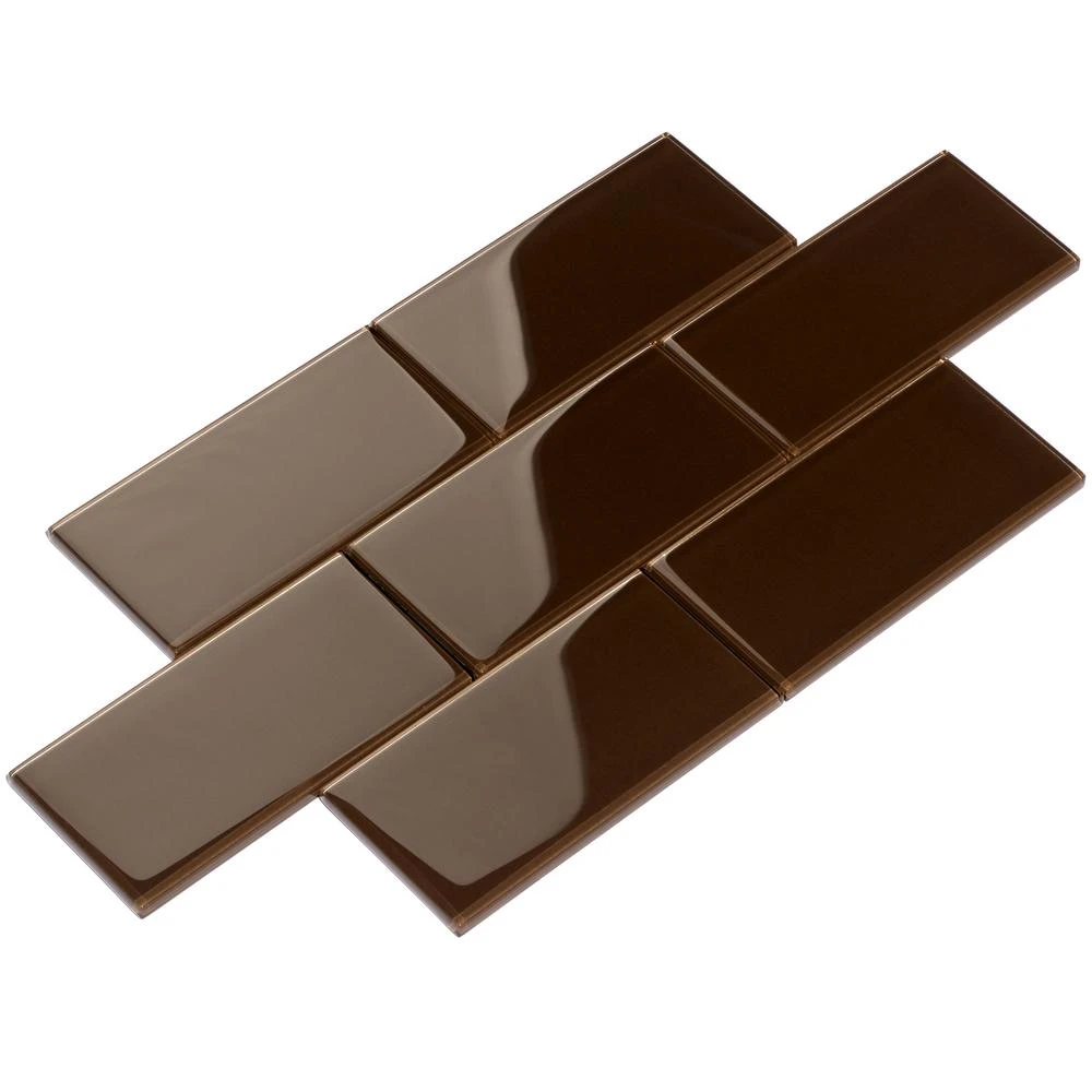 Giorbello Dark Teal 4 In. X 12 In. X 8mm Glass Subway Tile (5 Sq. Ft./Case) 4 Giorbello Dark Teal 4 In. X 12 In. X 8mm Glass Subway Tile (5 Sq. Ft./Case) - Image 4