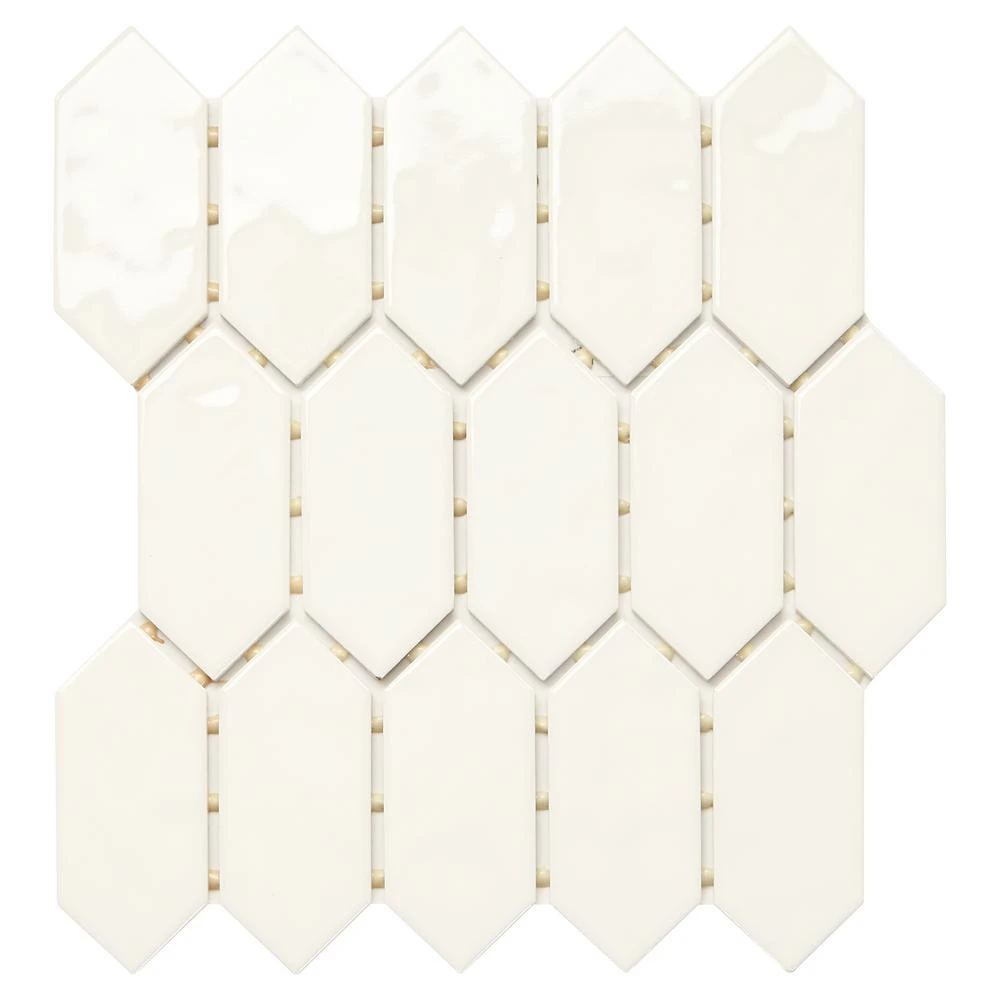 Marazzi LuxeCraft 11 In. X 12 In. X 6.35mm White Ceramic Picket Mosaic Wall Tile (0.73 Sq. Ft. / Piece) 1 Marazzi LuxeCraft 11 In. X 12 In. X 6.35mm White Ceramic Picket Mosaic Wall Tile (0.73 Sq. Ft. / Piece)
