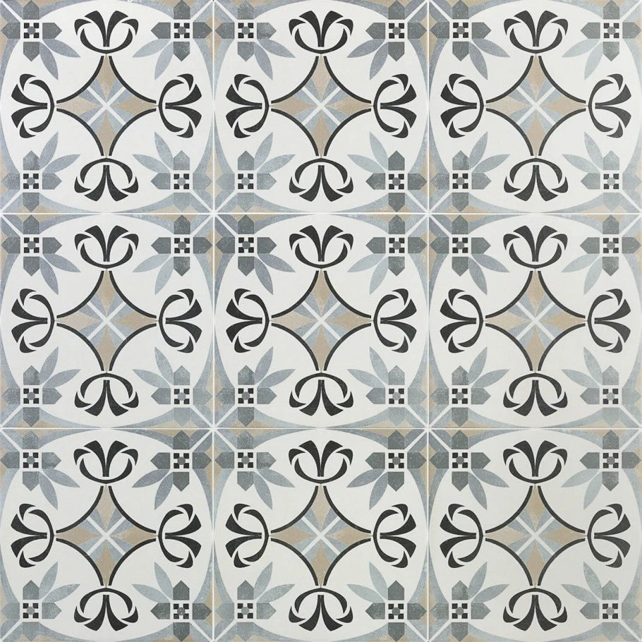 Royale Gray Encuastic 9x9 Glazed Porcelain Tile 1 Royale Gray Encuastic 9x9 Glazed Porcelain Tile