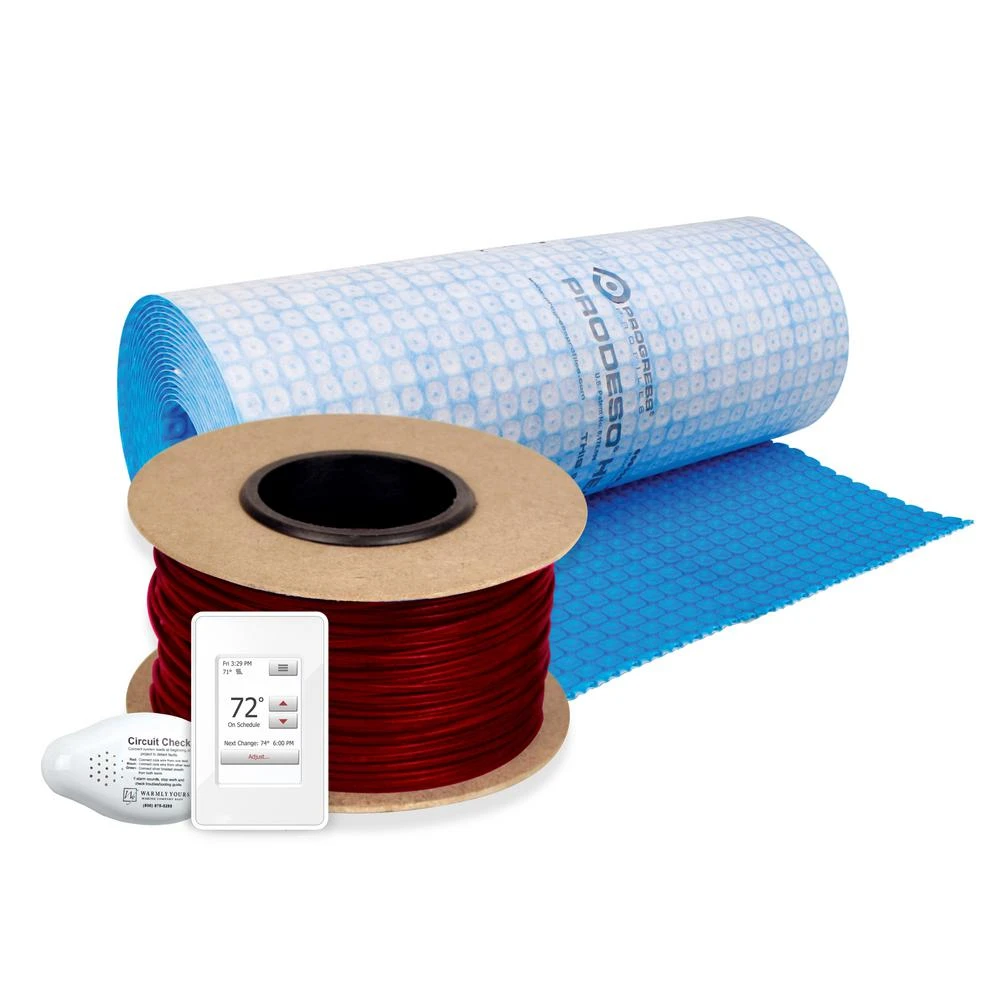 WarmlyYours 515 Ft. Cable System With Heat Membrane And Touch Screen Thermostat 1 WarmlyYours 515 Ft. Cable System With Heat Membrane And Touch Screen Thermostat