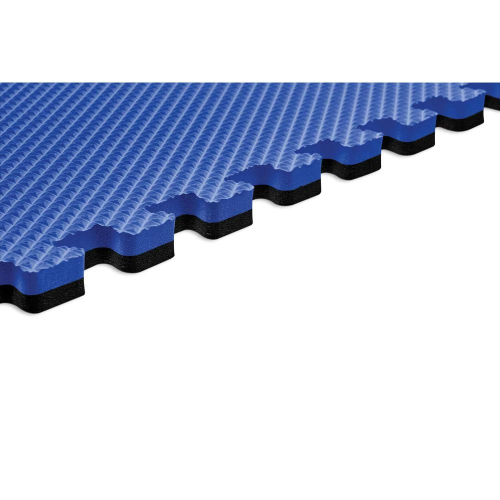 Norsk Dazzling Blue/Black 24 In. X 24 In. EVA Foam Truly Reversible Sport MMA Interlocking Tile (36-Tile) 4 Norsk Dazzling Blue/Black 24 In. X 24 In. EVA Foam Truly Reversible Sport MMA Interlocking Tile (36-Tile) - Image 4