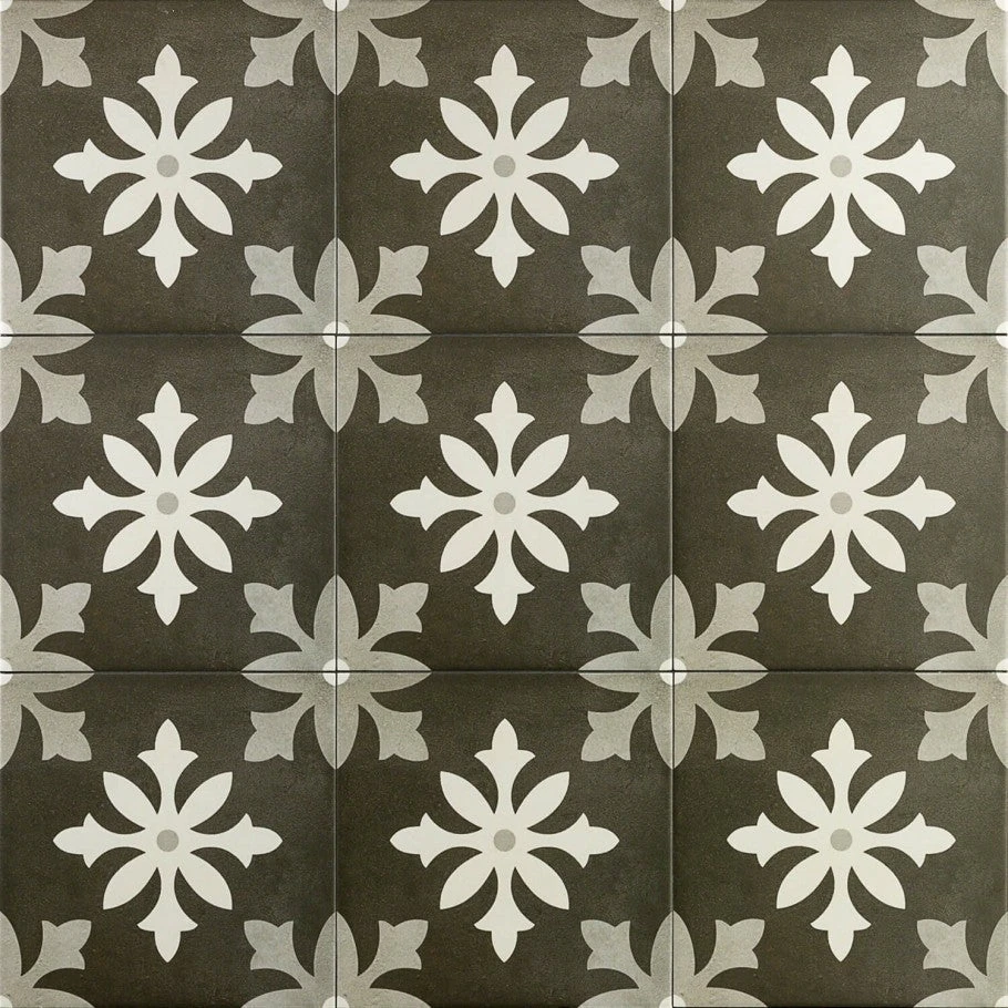 Picasso Nero 9x9 Glazed Porcelain Tile 1 Picasso Nero 9x9 Glazed Porcelain Tile