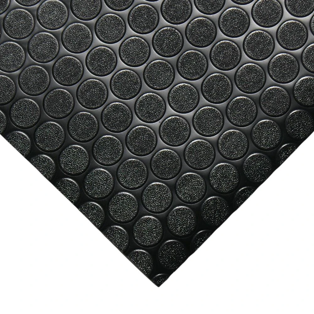 Rubber-Cal Coin Grip 4 Ft. X 5 Ft. Dark Grey Commercial Grade PVC Flooring 3 Rubber-Cal Coin Grip 4 Ft. X 5 Ft. Dark Grey Commercial Grade PVC Flooring - Image 3