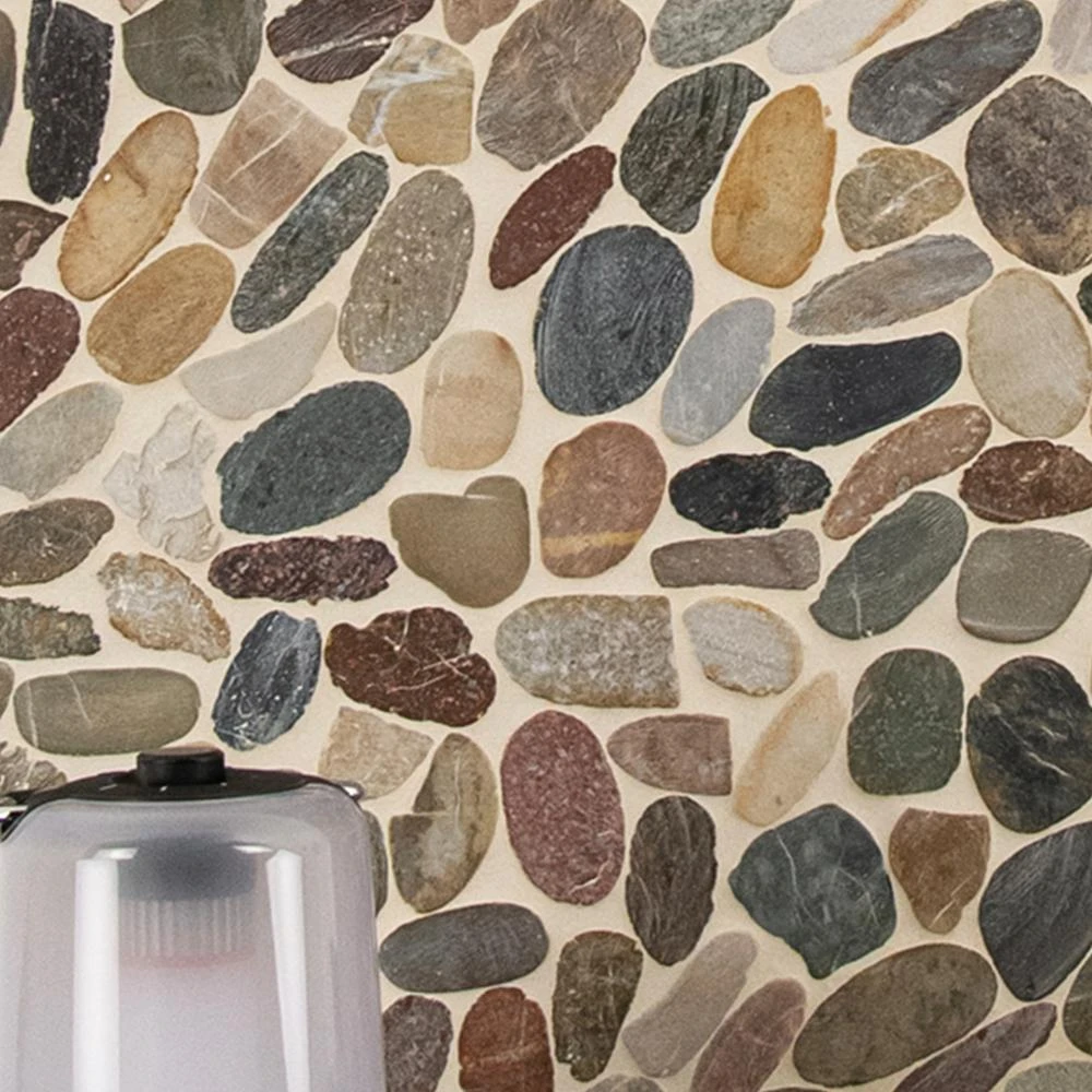 MSI Mix River Rock 12 In. X 12 In. X 10 Mm Textured Marble Mesh-Mounted Mosaic Tile (10 Sq. Ft. / Case) 10 MSI Mix River Rock 12 In. X 12 In. X 10 Mm Textured Marble Mesh-Mounted Mosaic Tile (10 Sq. Ft. / Case) - Image 10