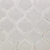 Divine Arabesque Glacier White 10 In. X 12 In. Glazed Ceramic Mosaic Tile (0.80 Sq. Ft. / Sheet)