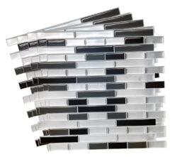 Crystiles Black, Deep Grey And Brushed Silver 12 In. X 12 In. Peel And Stick Vinyl Wall Tile Backsplash, "Pro" Series Thicker Version (4-Pack) -Tile Nest Sales Store 505dd61c ad80 45bd 84df 630048b75e3a 1.e47f3c7ab7b706ec14c0f1332d7296ec 1800x1800