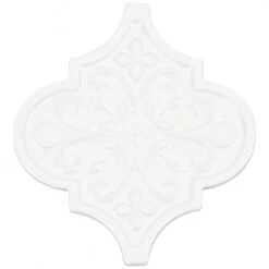 Bond Tile Roma Florid White 6.25 In. X 7.25 In. Ceramic Arabesque Wall Tile (30 Pieces 4.84 Sq. Ft. / Box) -Tile Nest Sales Store 513c2d80 8f9d 4cfc 9db0 527d6e2e734c.478c2e872f71f67ea2b6677da96d28fe 1800x1800