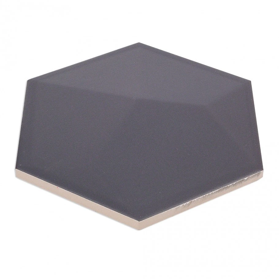 Magen 3D-Hex Dark Gray Matte Ceramic Hexagon Tile 6 Magen 3D-Hex Dark Gray Matte Ceramic Hexagon Tile - Image 6