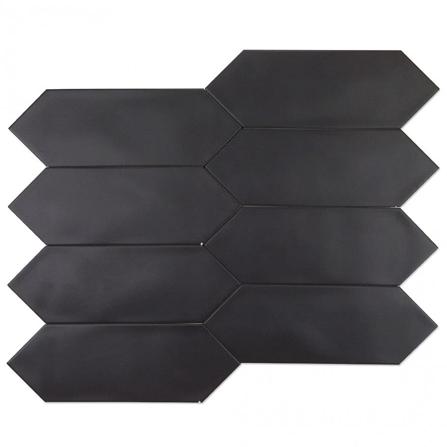 Pinnacle Black 4x12 Porcelain Tile 3 Pinnacle Black 4x12 Porcelain Tile - Image 3