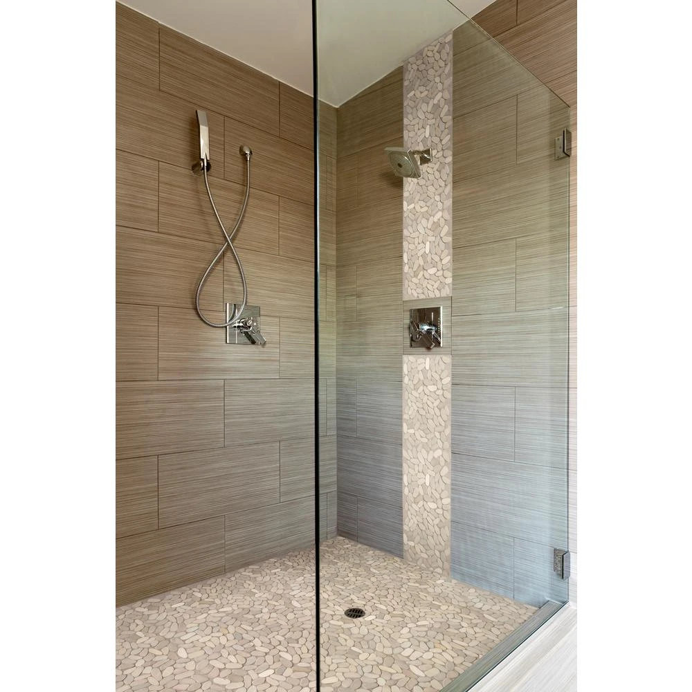 MSI Mix River Rock 12 In. X 12 In. X 10 Mm Textured Marble Mesh-Mounted Mosaic Tile (10 Sq. Ft. / Case) 2 MSI Mix River Rock 12 In. X 12 In. X 10 Mm Textured Marble Mesh-Mounted Mosaic Tile (10 Sq. Ft. / Case) - Image 2