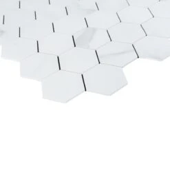 Bond Tile Easy Luxe Hex Calacatta 11.61 In. X 11.81 In. SPC Peel And Stick Tile (0.95 Sq. Ft. / Sheet) -Tile Nest Sales Store 620c47f4 338e 4a62 ad7d 59d40c2f3ef8.5dc2b83285f32ba08c5a5334ac02c131 1800x1800