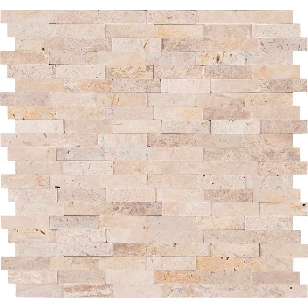 MSI Roman Beige Split Face Peel And Stick 12 In. X 12 In. X 6mm Travertine Mesh-Mounted Mosaic Tile (15 Sq. Ft. / Case) 4 MSI Roman Beige Split Face Peel And Stick 12 In. X 12 In. X 6mm Travertine Mesh-Mounted Mosaic Tile (15 Sq. Ft. / Case) - Image 4