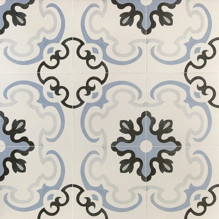 Met Beige Encaustic 9x9 Glazed Porcelain Tile 1 Met Beige Encaustic 9x9 Glazed Porcelain Tile