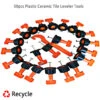 Bouanq 50Pcs Useful Reusable Tile Leveling Positioning System Leveler T-lock Floor Tool