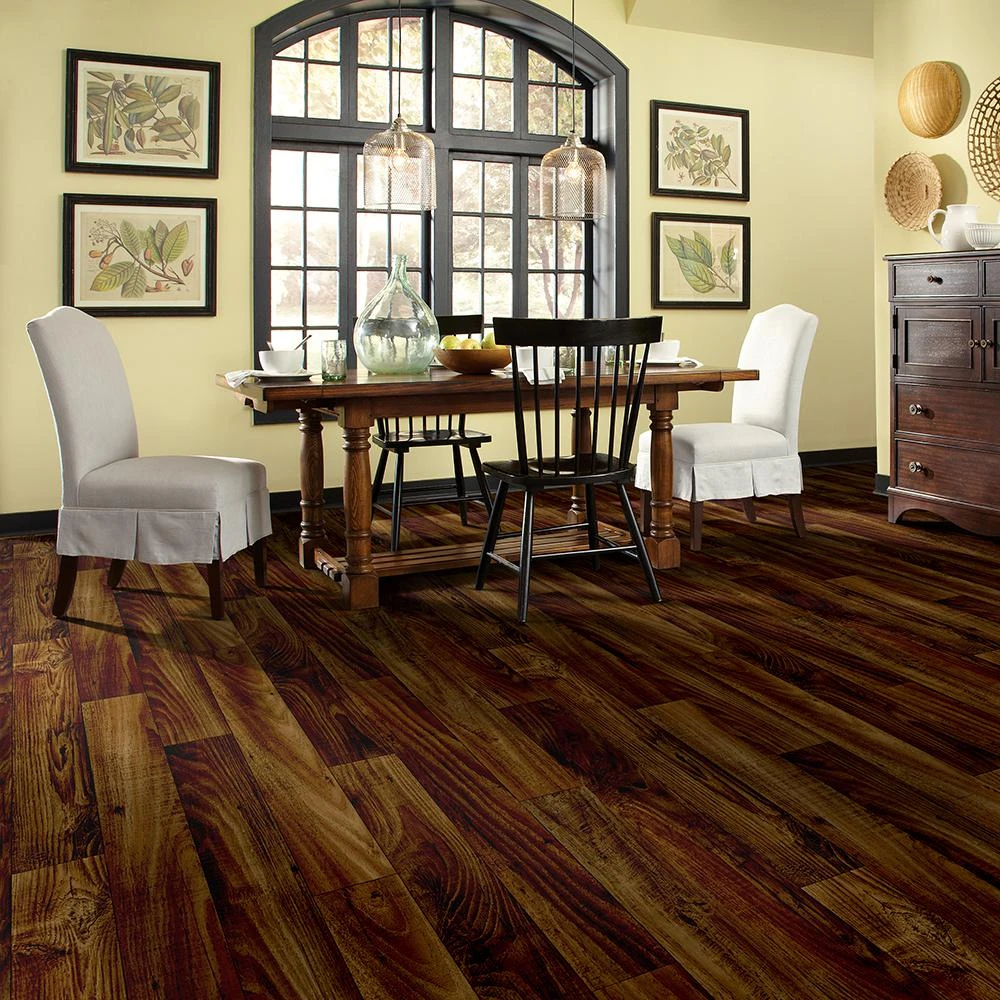 TrafficMASTER Smokehouse Oak Gunstock Residential Vinyl Sheet, Sold By 13.2 Ft. Wide X Custom Length 2 TrafficMASTER Smokehouse Oak Gunstock Residential Vinyl Sheet, Sold By 13.2 Ft. Wide X Custom Length - Image 2