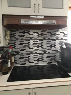 Crystiles Black, Deep Grey And Brushed Silver 12 In. X 12 In. Peel And Stick Vinyl Wall Tile Backsplash, "Pro" Series Thicker Version (4-Pack) -Tile Nest Sales Store 6a1a9ffe 3ced 40a8 b7e3 3950c7207ee5.a6a4567cf361c3bc44cb87b62cb9715d 1800x1800