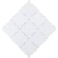 Bond Tile Roma White 6.25 In. X 7.25 In. Ceramic Arabesque Wall Tile (30 Pieces 4.84 Sq. Ft. / Box) -Tile Nest Sales Store 6bd019b9 a991 4d7c a167 58dbe87e550f.9454e25d8e29b9bdb21f715e9f4ce4b5 1800x1800