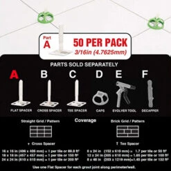 Miracle Sealants LEV3/16FS Levolution Tile Spacer And Level System Flat Style Part A 3/16" 50 Units 6 Miracle Sealants LEV3/16FS Levolution Tile Spacer And Level System Flat Style Part A 3/16" 50 Units -Tile Nest Sales Store 7186b75c 9c91 4410 9148 691ad59cfb26 1.c252d14b3b2a6080ad30abccb16f9547 1800x1800