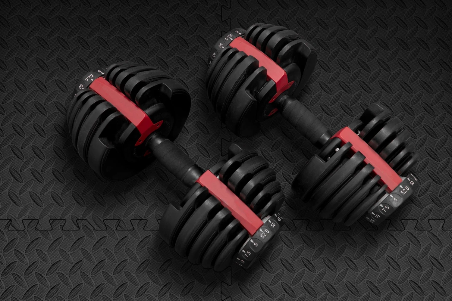 Norsk Black 24 In. X 24 In. EVA Foam Solid Color Diamond Plate Interlocking Tile (18-Tile) 7 Norsk Black 24 In. X 24 In. EVA Foam Solid Color Diamond Plate Interlocking Tile (18-Tile) - Image 7