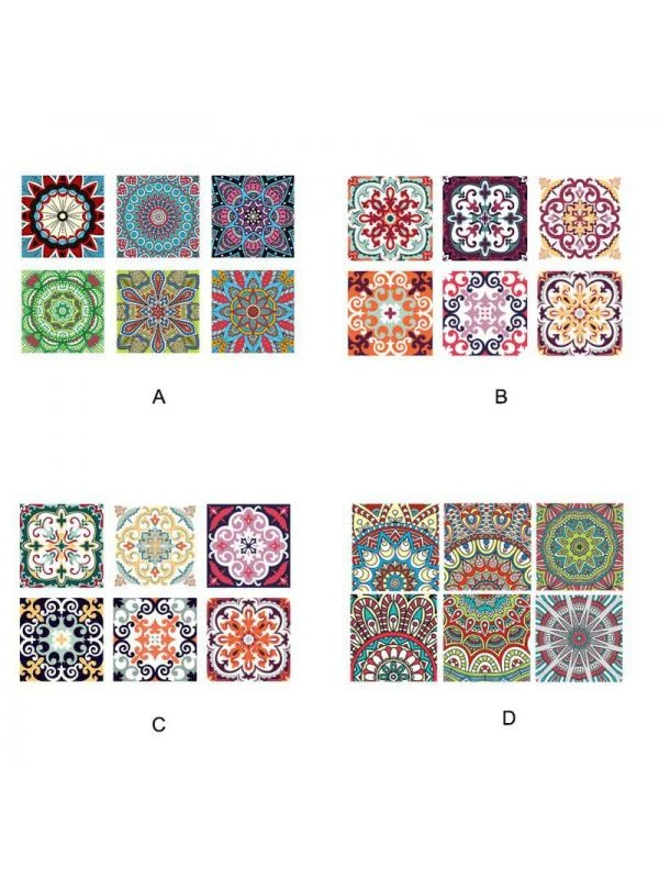 Topumt 6Pcs Kitchen Bathroom Floor Simulation Wall Tile Waterproof Wallpaper Wall Stickers DIY Home Decoration 5 Topumt 6Pcs Kitchen Bathroom Floor Simulation Wall Tile Waterproof Wallpaper Wall Stickers DIY Home Decoration - Image 5