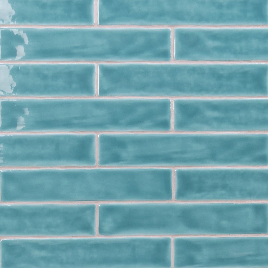 Brookline Turquoise 2 In. X 10 In. Polished Ceramic Subway Wall Tile (40 Pieces / 5.38 Sq. Ft. / Box) 3 Brookline Turquoise 2 In. X 10 In. Polished Ceramic Subway Wall Tile (40 Pieces / 5.38 Sq. Ft. / Box) - Image 3