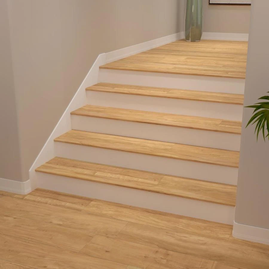 Cali Bamboo Vinyl Pro Classic 2.07-in X 72.83-in Blonde Ale Prefinished Stair Nosing 1 Cali Bamboo Vinyl Pro Classic 2.07-in X 72.83-in Blonde Ale Prefinished Stair Nosing