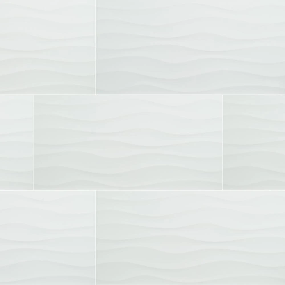 MSI Onda Blanco 12 In. X 24 In. Glossy Ceramic Floor And Wall Tile (16 Sq. Ft. / Case) 7 MSI Onda Blanco 12 In. X 24 In. Glossy Ceramic Floor And Wall Tile (16 Sq. Ft. / Case) - Image 7