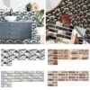 7.87'' X 3.94" 3D Self-Adhesive Kitchen Wall Tiles Bathroom Mosaic Brick Stickers Home DIY Decor