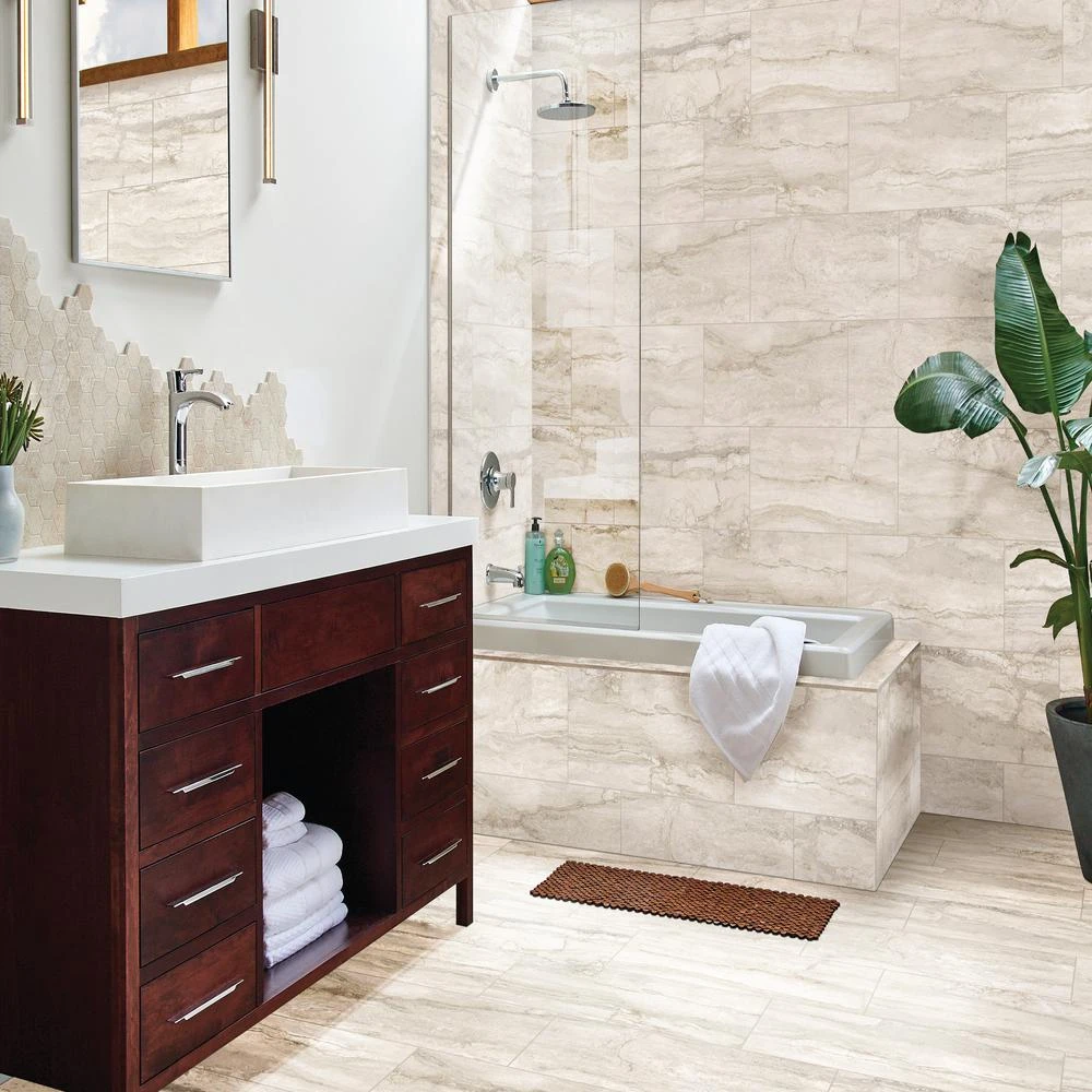 MSI Romagna Ivory 12 In. X 24 In. Polished Porcelain Floor And Wall Tile (16 Sq. Ft. / Case) 2 MSI Romagna Ivory 12 In. X 24 In. Polished Porcelain Floor And Wall Tile (16 Sq. Ft. / Case) - Image 2