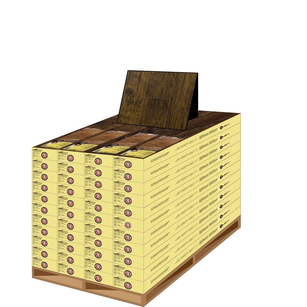 TrafficMASTER Handscraped Saratoga Hickory 7 Mm Thick X 7-2/3 In. Wide X 50-5/8 In. Length Laminate Flooring (1063.5 Sq. Ft. / Pallet) 3 TrafficMASTER Handscraped Saratoga Hickory 7 Mm Thick X 7-2/3 In. Wide X 50-5/8 In. Length Laminate Flooring (1063.5 Sq. Ft. / Pallet) - Image 3