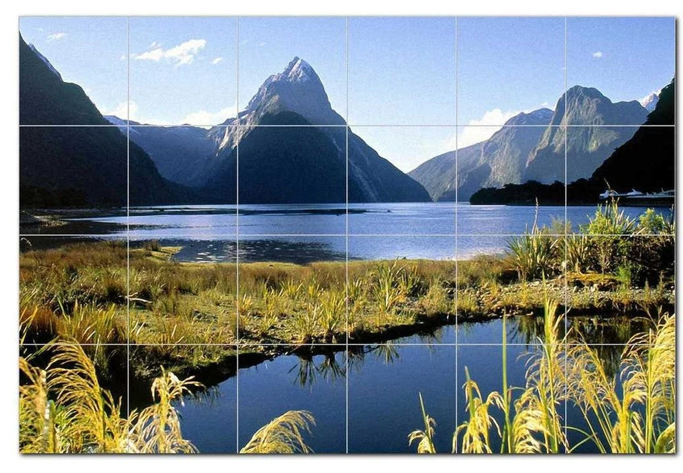 Lake Ceramic Tile Mural Kitchen Backsplash Bathroom Shower, 400762-M64 1 Lake Ceramic Tile Mural Kitchen Backsplash Bathroom Shower, 400762-M64