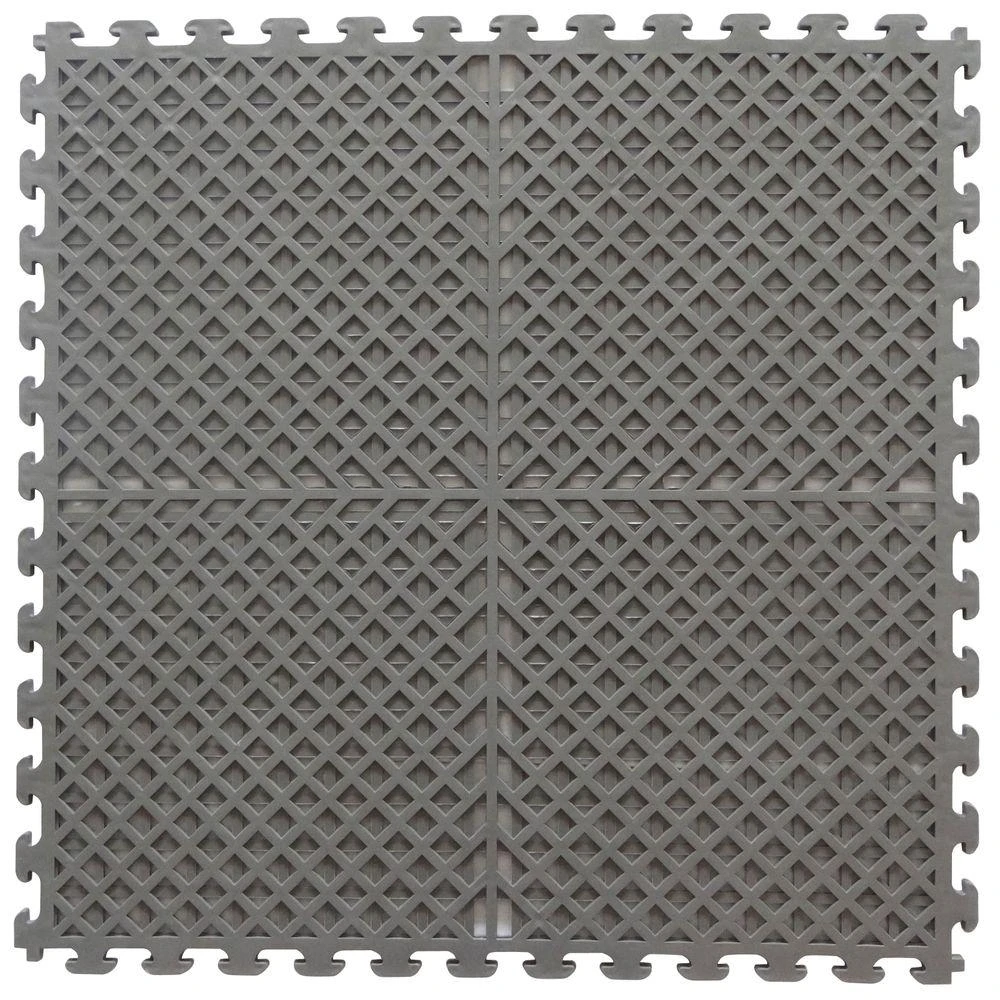 Norsk Multi-Purpose 18.3 In. X 18.3 In. Dove Gray Commercial PVC Garage Flooring Tile With Vented Drain Pattern (6-Pieces) 1 Norsk Multi-Purpose 18.3 In. X 18.3 In. Dove Gray Commercial PVC Garage Flooring Tile With Vented Drain Pattern (6-Pieces)