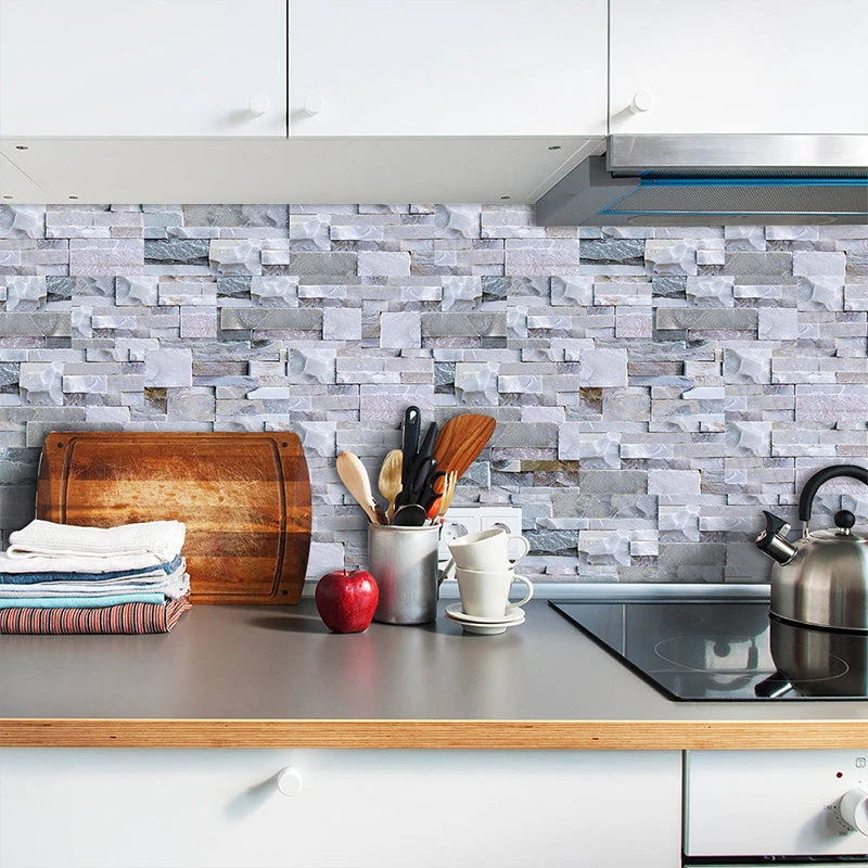 9pcs 3D Self Adhesive Kitchen Wall Tiles Bathroom Mosaic Tile Sticker 20*10cm 6 9pcs 3D Self Adhesive Kitchen Wall Tiles Bathroom Mosaic Tile Sticker 20*10cm - Image 6