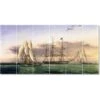 Ceramic Tile Mural-James Buttersworth Ships Tile Mural House Renovate Ideas. 25.5" W X 12.75" H Using (18) 4.25 X 4.25 Ceramic Tiles