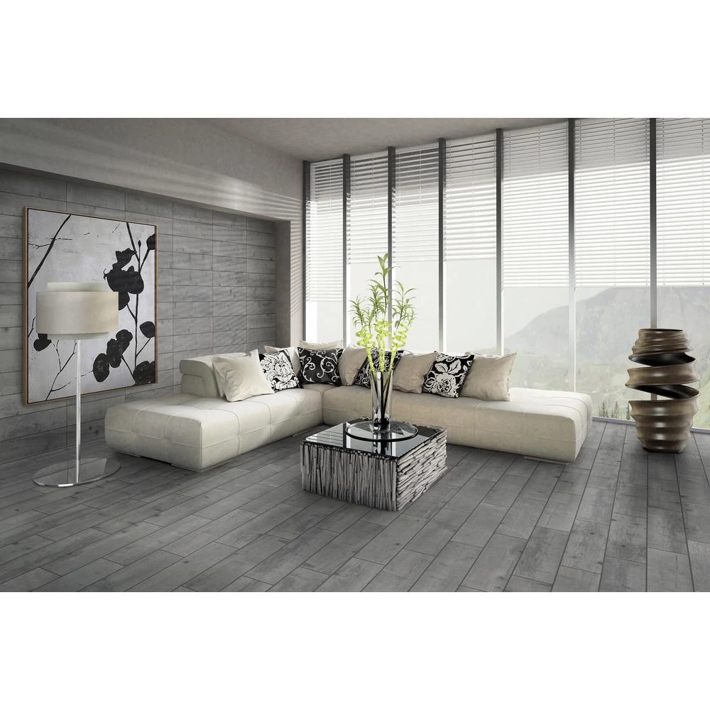 Florida Tile Home Collection Timber Grey 6 In. X 24 In. Porcelain Floor And Wall Tile (14 Sq. Ft. / Case) 5 Florida Tile Home Collection Timber Grey 6 In. X 24 In. Porcelain Floor And Wall Tile (14 Sq. Ft. / Case) - Image 5