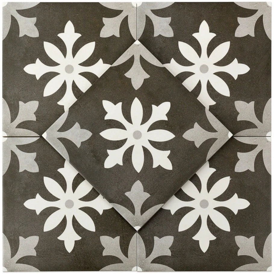 Picasso Nero 9x9 Glazed Porcelain Tile 5 Picasso Nero 9x9 Glazed Porcelain Tile - Image 5