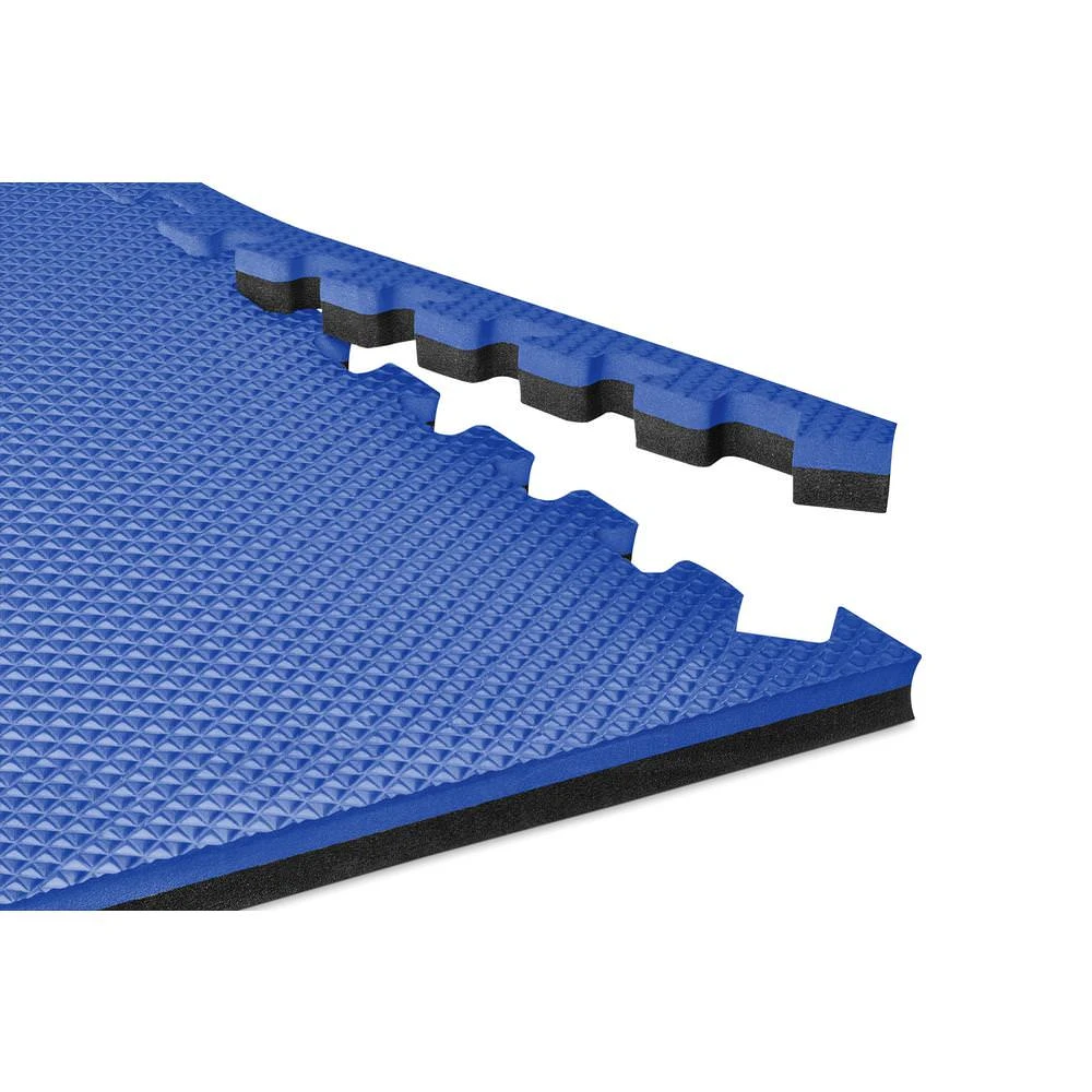 Norsk Dazzling Blue/Black 24 In. X 24 In. EVA Foam Truly Reversible Sport MMA Interlocking Tile (36-Tile) 5 Norsk Dazzling Blue/Black 24 In. X 24 In. EVA Foam Truly Reversible Sport MMA Interlocking Tile (36-Tile) - Image 5