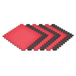 Norsk Red/Black 24 In. X 24 In. EVA Foam Truly Reversible Interlocking Tile (36-Tile)