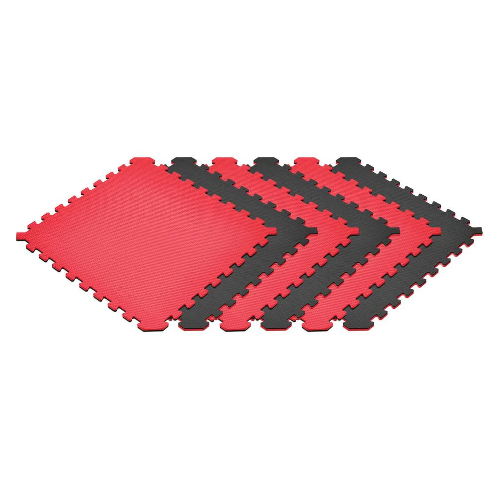Norsk Red/Black 24 In. X 24 In. EVA Foam Truly Reversible Interlocking Tile (36-Tile) 1 Norsk Red/Black 24 In. X 24 In. EVA Foam Truly Reversible Interlocking Tile (36-Tile)