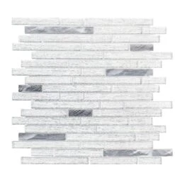 Jeffrey Court Ice Pencil 11.5 In. X 11.875 In. X 8 Mm Interlocking Textured Glossy Glass/Metal Mosaic Tile -Tile Nest Sales Store dbf3475b515fc1166f890d449f04bac8 1800x1800