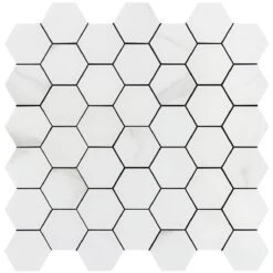 Bond Tile Easy Luxe Hex Calacatta 11.61 In. X 11.81 In. SPC Peel And Stick Tile (0.95 Sq. Ft. / Sheet) -Tile Nest Sales Store de86e198 3681 42c0 b48c 59405cb024f6.6ef391bd67ec296429d514e7cf2e42b6 1800x1800