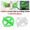 100- 400Pcs 1.5/2/3mm Plastic Clips Cross Tile Leveling, Tile Spacers Leveler Ceramic Wall Floor Leveling System Tool