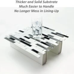 Crystiles Black, Deep Grey And Brushed Silver 12 In. X 12 In. Peel And Stick Vinyl Wall Tile Backsplash, "Pro" Series Thicker Version (4-Pack) -Tile Nest Sales Store e6d0a4f4 199f 4fd9 9220 639751dd360c 1.b6915832e91322038421c19269f52caf 1800x1800